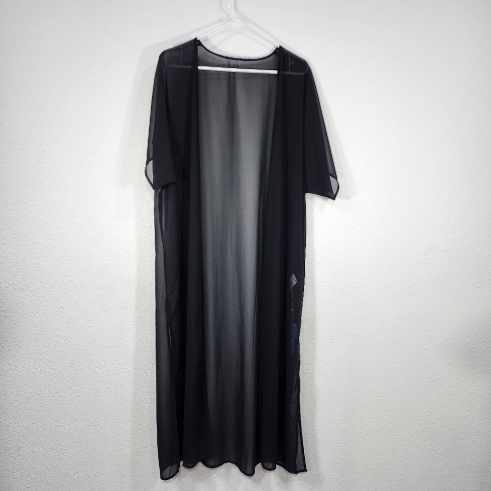 Cupshe Black Sheer Swim Coverup